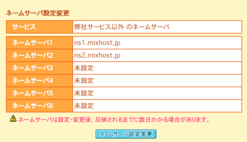 ムームードメインでネームサーバー設定